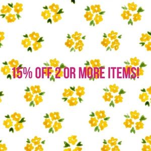 BUNDLE: 15% off on two or more items!